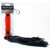 Нежная плеть с красным мехом BDSM Light - 43 см. - БДСМ Арсенал - купить с доставкой в Реутове