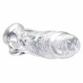 Прозрачная насадка для увеличения члена Realistic Clear Penis Enhancer and Ball Stretcher - 20,3 см. - XR Brands - в Реутове купить с доставкой
