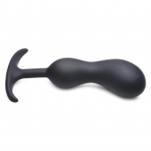 Черный массажер простаты с утяжелителями Premium Silicone Weighted Prostate Plug Large - 18,8 см. - XR Brands - в Реутове купить с доставкой
