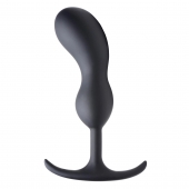 Черный массажер простаты с утяжелителями Premium Silicone Weighted Prostate Plug Large - 18,8 см. - XR Brands - в Реутове купить с доставкой