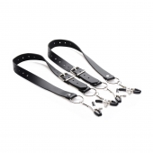 Ремни с зажимами для половых губ Spread Labia Spreader Straps with Clamps - XR Brands - купить с доставкой в Реутове