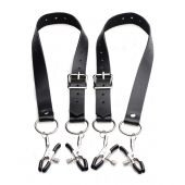 Ремни с зажимами для половых губ Spread Labia Spreader Straps with Clamps - XR Brands - купить с доставкой в Реутове