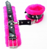 Оковы на ноги с розовым мехом BDSM Light - БДСМ Арсенал - купить с доставкой в Реутове