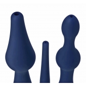 Набор из 3 универсальных насадок для анального душа Universal 3 Piece Silicone Enema Attachment Set - XR Brands - купить с доставкой в Реутове