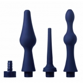 Набор из 3 универсальных насадок для анального душа Universal 3 Piece Silicone Enema Attachment Set - XR Brands - купить с доставкой в Реутове
