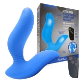 Синий вибромассажер простаты 3,5’’ Remote Control Curve P-spot Massager - 12 см. - Erokay - в Реутове купить с доставкой