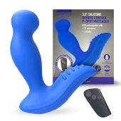 Синий вибромассажер простаты 3,5’’ Remote Control P-spot Massager - 12,5 см. - Erokay - в Реутове купить с доставкой