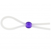 Прозрачное лассо с фиолетовой бусиной SILICONE COCK RING WITH BEAD LAVENDER - NMC - в Реутове купить с доставкой