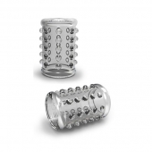 Прозрачная насадка на пенис с шишечками STAY HARD COCK SLEEVE 02 CLEAR - Blush Novelties - в Реутове купить с доставкой