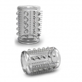 Прозрачная насадка с шипами и шишечками STAY HARD COCK SLEEVE 03 CLEAR - Blush Novelties - в Реутове купить с доставкой