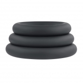 Набор из 3 черных эрекционных колец 3 Ring Circus - Selopa - в Реутове купить с доставкой