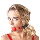 Силиконовый кляп-шар на чёрных ремешках Red Gag silicone - Orion - купить с доставкой в Реутове