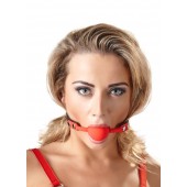 Силиконовый кляп-шар на чёрных ремешках Red Gag silicone - Orion - купить с доставкой в Реутове