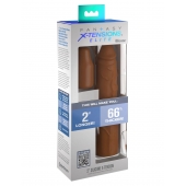 Коричневая насадка на член 2  Silicone X-tension - 20,3 см. - Pipedream - в Реутове купить с доставкой
