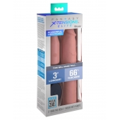 Телесная вибронасадка на член 3  Vibrating Mega X-tension with Remote - 22,9 см. - Pipedream - в Реутове купить с доставкой