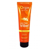 Гель с эффектом вибрации Lube Tube Vibe Medium Pina Colada - 100 мл. - ORGIE - купить с доставкой в Реутове
