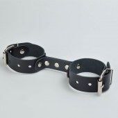 Черные кожаные наручники-фиксатор - Sitabella - купить с доставкой в Реутове