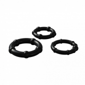 Набор из 3 черных эрекционных колец Babooom Ring Set - Adrien Lastic - в Реутове купить с доставкой