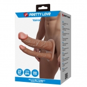 Реалистичная полая насадка на член для двойного проникновения Yairon - 17,5 см. - Baile - купить с доставкой в Реутове