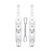 Белые узкие наручники-браслеты со скруглёнными углами - Pecado - купить с доставкой в Реутове