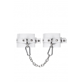 Белые мягкие кожаные оковы с люверсами - Pecado - купить с доставкой в Реутове