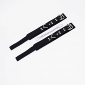 Черные кожаные оковы с регулируемыми ремешками - Crazy Handmade - купить с доставкой в Реутове