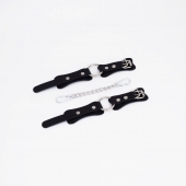 Черные кожаные наручники с кольцом - Crazy Handmade - купить с доставкой в Реутове