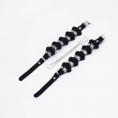 Черные кожаные наручники из звеньев - Crazy Handmade - купить с доставкой в Реутове