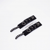 Черные кожаные наручники Sex - Crazy Handmade - купить с доставкой в Реутове