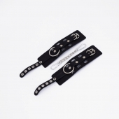 Черные кожаные наручники Sex - Crazy Handmade - купить с доставкой в Реутове