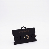 Черный кожаный ошейник с золотистой фурнитурой - Crazy Handmade - купить с доставкой в Реутове