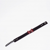 Черный ошейник с красным декором и строчкой - Crazy Handmade - купить с доставкой в Реутове