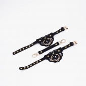 Черные оковы с золотистой фурнитурой - Crazy Handmade - купить с доставкой в Реутове