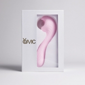 Розовый вибромассажёр с деликатными токами - Youvic - купить с доставкой в Реутове