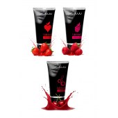 Набор из 3 съедобных лубрикантов JUJU (клубника, малина, вишня) - JuJu - купить с доставкой в Реутове