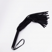 Черный кожаный флоггер - 45 см. - Crazy Handmade - купить с доставкой в Реутове