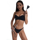 Стек с широким черным кожаным наконечником и металлической ручкой - 67 см. - Crazy Handmade - купить с доставкой в Реутове