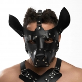 Черная кожаная маска «Собака» - Crazy Handmade - купить с доставкой в Реутове