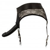 Черный женский страпон Strap-on Set: трусики и насадка - Orion - купить с доставкой в Реутове