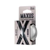 Черные утолщенные презервативы MAXUS Extra Strong с железным кейсом - 3 шт. - Maxus - купить с доставкой в Реутове