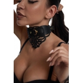 Фигурный чокер с узорами и золотистой фурнитурой - Crazy Handmade - купить с доставкой в Реутове