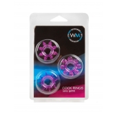 Набор из 3 лиловых эрекционных колец различной формы - Erowoman-Eroman - в Реутове купить с доставкой