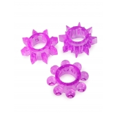 Набор из 3 лиловых эрекционных колец различной формы - Erowoman-Eroman - в Реутове купить с доставкой
