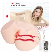 Мастурбатор-полуторс с двойным слоем материала и вибрацией Jenny Onahole Real Vagina - KOKOS - в Реутове купить с доставкой