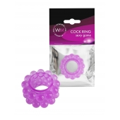 Лиловое эрекционное кольцо с 2 рядами стимулирующих шариков - Erowoman-Eroman - в Реутове купить с доставкой