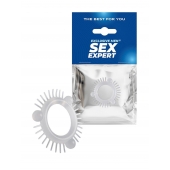 Эластичное эрекционное кольцо с 3 шариками и шипами - Sex Expert - в Реутове купить с доставкой