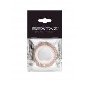 Эрекционное кольцо с бежевыми «ресничками» - Sextaz - в Реутове купить с доставкой