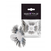 Эластичное эрекционное кольцо с черными «ресничками» - Sextaz - в Реутове купить с доставкой