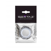 Эластичное эрекционное колечко с черными «ресничками» - Sextaz - в Реутове купить с доставкой