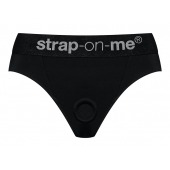 Черные трусики для насадок Heroine Lingerie Harness - size XL - Strap-on-me - купить с доставкой в Реутове
